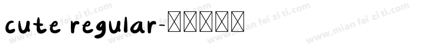 cute regular字体转换